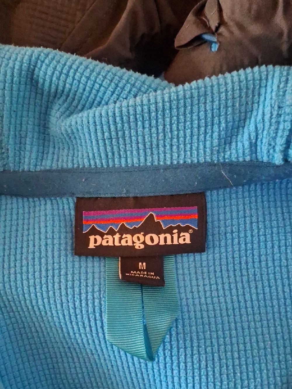 Patagonia Turquoise Ribbed Fleece Jacket